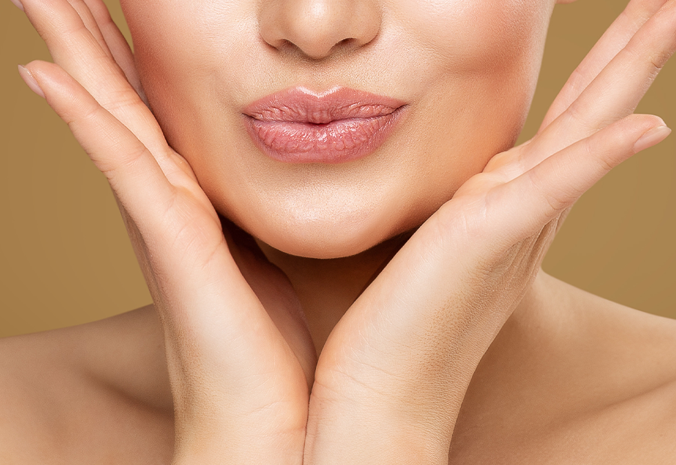 spot lips chin
