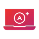“A rating badge with ‘A’ grade symbol.”