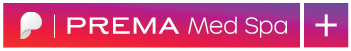 “Prema Med Spa logo in landscape color.”